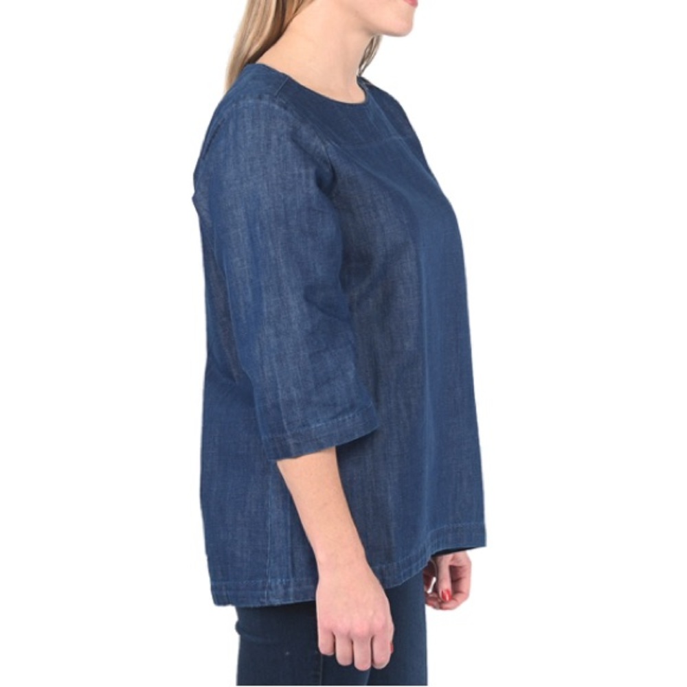 Martha Steward Women’s Zipper Denim Top Size Large NWT - Picture 3 of 7